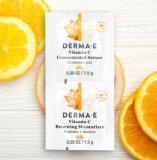 A sample of the Vitamin C Serum + Moisturizer of Derma E from Albany